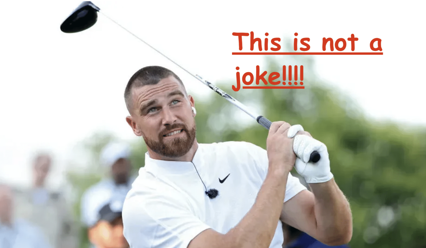 Travis Kelce Hitting Golf