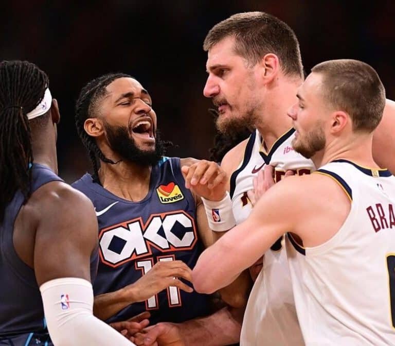 Nikola Jokić Slams Lu Dort for Trip, Ejection in Thunder Win