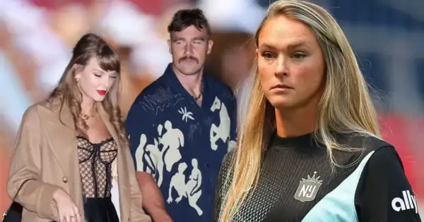 Kylie Kelce's "ego trip" sparks Swiftie fury.