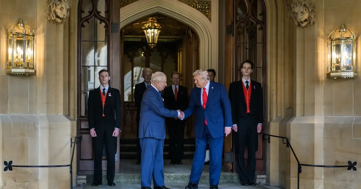 Trump's informal move broke King Charles' royal protocol.