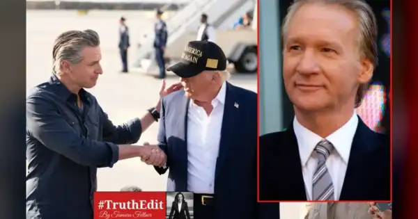 Maher to Newsom. You don't want to be Trump, you want to beat Trump.