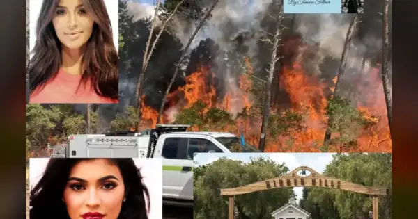 Sandy Fire Threatens Kim K & Kylie Jenner Mansions