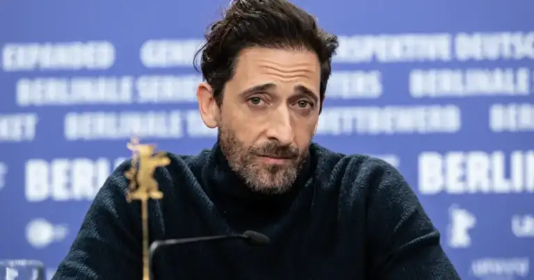 Adrien Brody is the father figure Georgina Chapman's son needs.