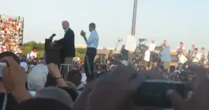 Biden Mumbles, Wanders Off at Obama Library Debut