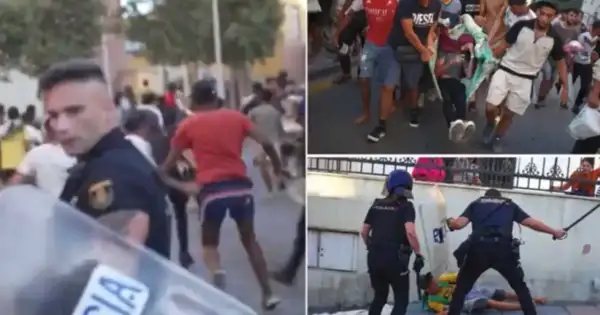 Moroccans Chant 'Allahu Akbar,' Clash With Spanish Police in Ceuta