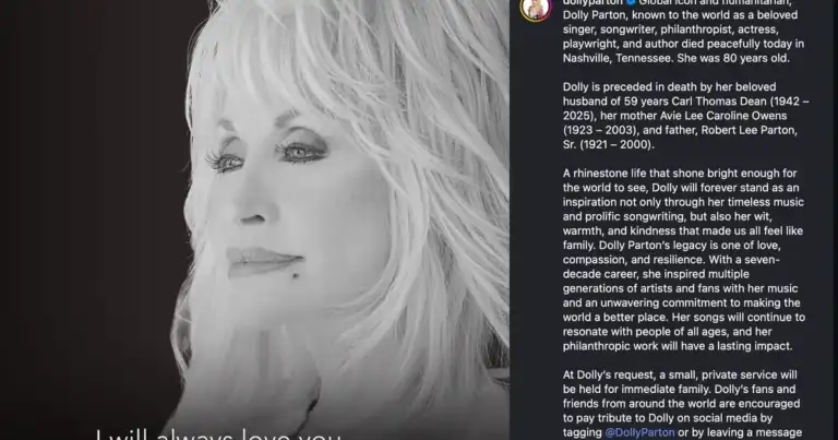 Dolly Parton Hospitalized 4 Days Before Her Death—What Are They Hiding?