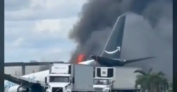 Amazon Boeing 767 crashes at Miami airport, sparking safety concerns